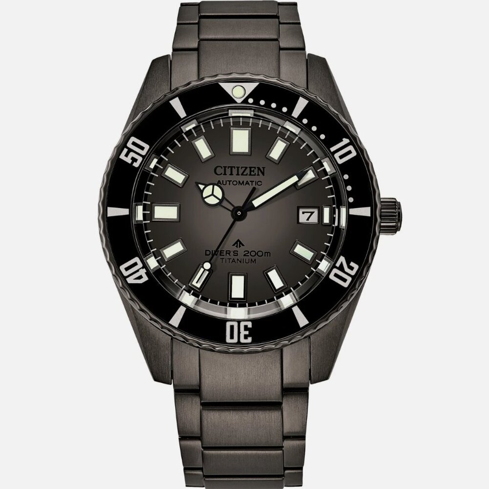 Citizen Mens 41mm Black Antimagnetic Watch NEW